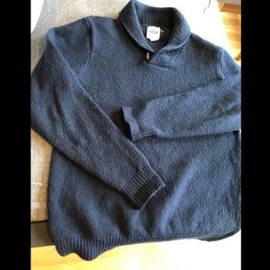 Navy shawl collar Sweater